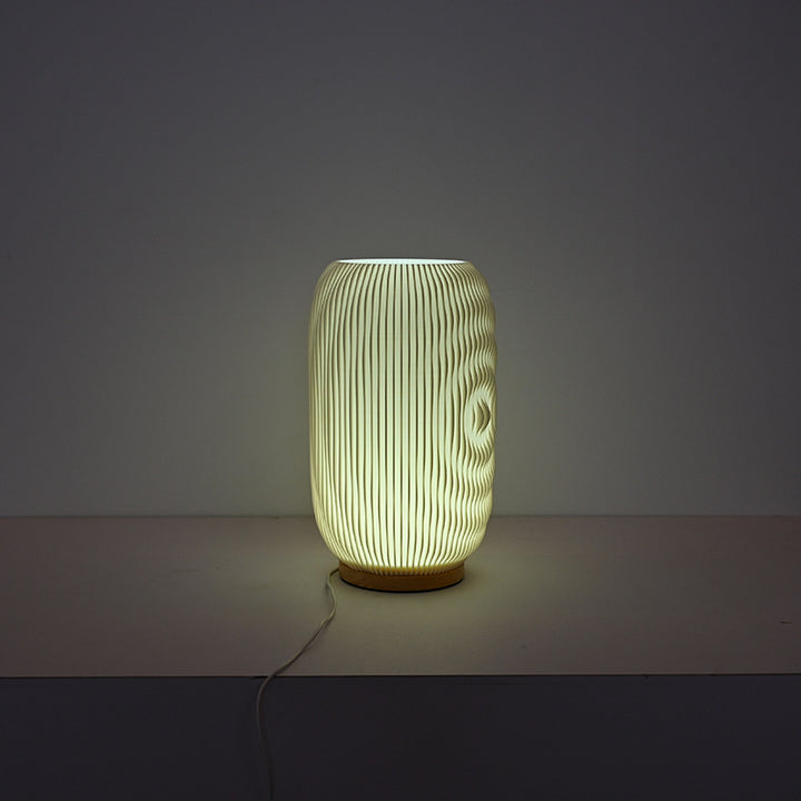 Lampe de table LED en plastique cylindrique USB minimaliste moderne pour chambre 