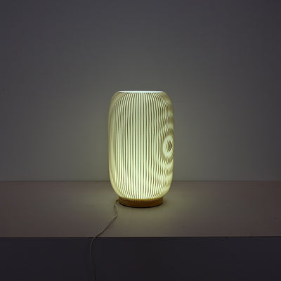Lámpara de Mesa LED de Cilindro de Plástico USB Minimalista Moderna para Dormitorio 