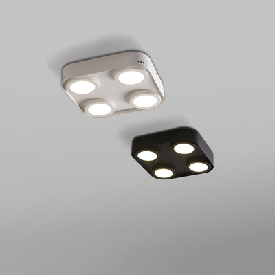 ضوء سقف LED مثبت بشكل متدفق مربع الشكل من الألومنيوم والكمبيوتر الشخصي بتصميم حديث بسيط لغرفة النوم 