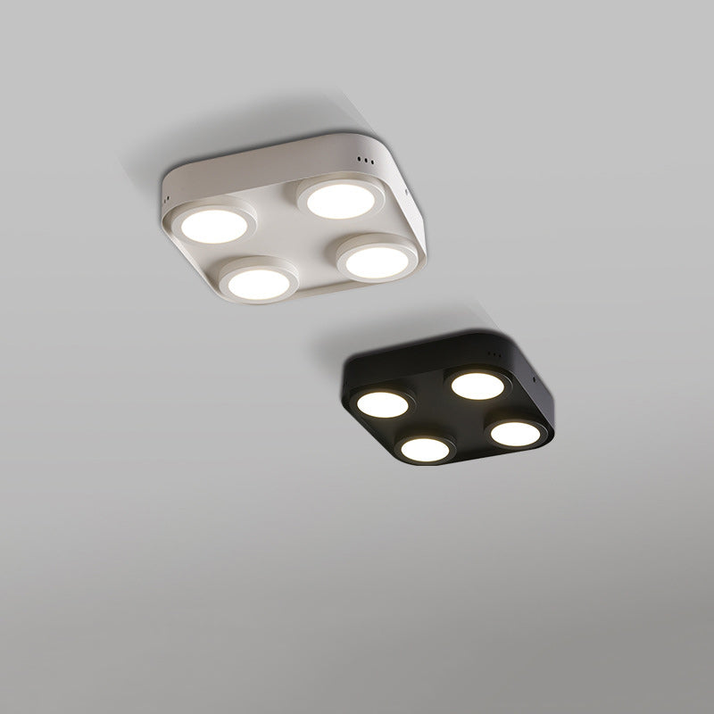 ضوء سقف LED مثبت بشكل متدفق مربع الشكل من الألومنيوم والكمبيوتر الشخصي بتصميم حديث بسيط لغرفة النوم 