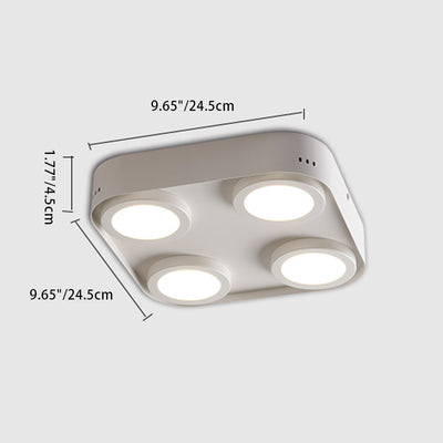 ضوء سقف LED مثبت بشكل متدفق مربع الشكل من الألومنيوم والكمبيوتر الشخصي بتصميم حديث بسيط لغرفة النوم 