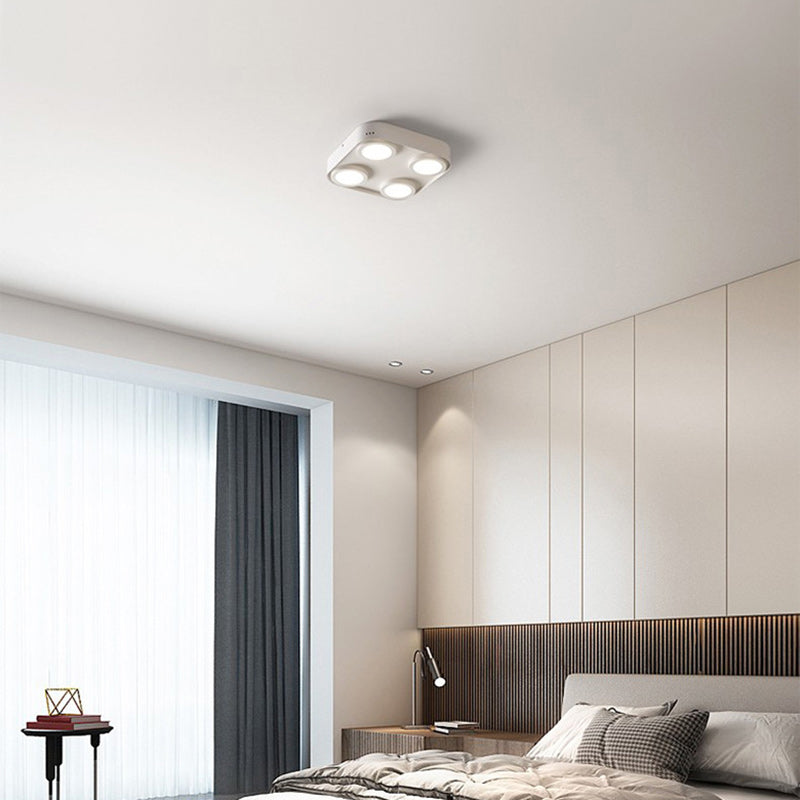 Luz de techo empotrada LED de aluminio cuadrada de forma de caja minimalista moderna para dormitorio 