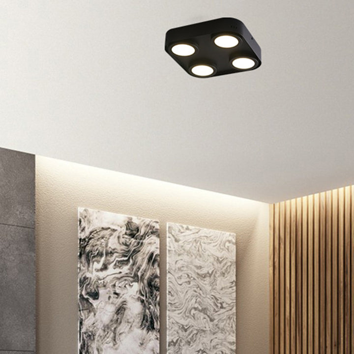 Luz de techo empotrada LED de aluminio cuadrada de forma de caja minimalista moderna para dormitorio 