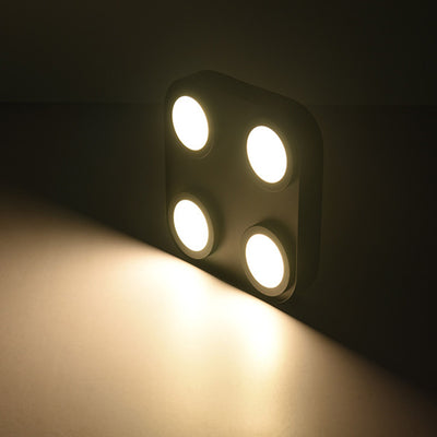 ضوء سقف LED مثبت بشكل متدفق مربع الشكل من الألومنيوم والكمبيوتر الشخصي بتصميم حديث بسيط لغرفة النوم 