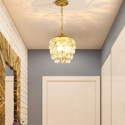 Lustre Suspendu Moderne de Luxe Rond Ovale en Fer et Acrylique 1/3 Lumière pour Chambre 