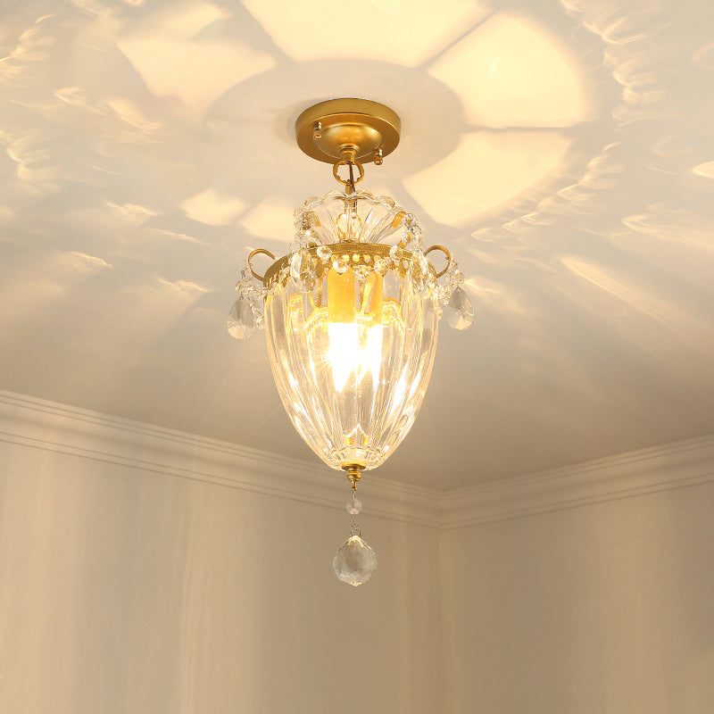 Lustre Suspendu Moderne de Luxe Rond Ovale en Fer et Acrylique 1/3 Lumière pour Chambre 