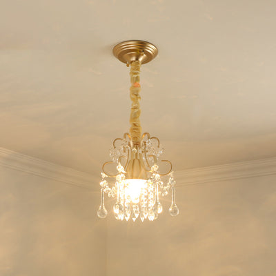Lustre Suspendu Moderne de Luxe Rond Ovale en Fer et Acrylique 1/3 Lumière pour Chambre 