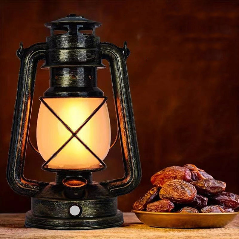 Traditionelle Vintage USB Pferd Lampe Laterne Runde ABS LED Tisch Lampe Für Wohnzimmer 