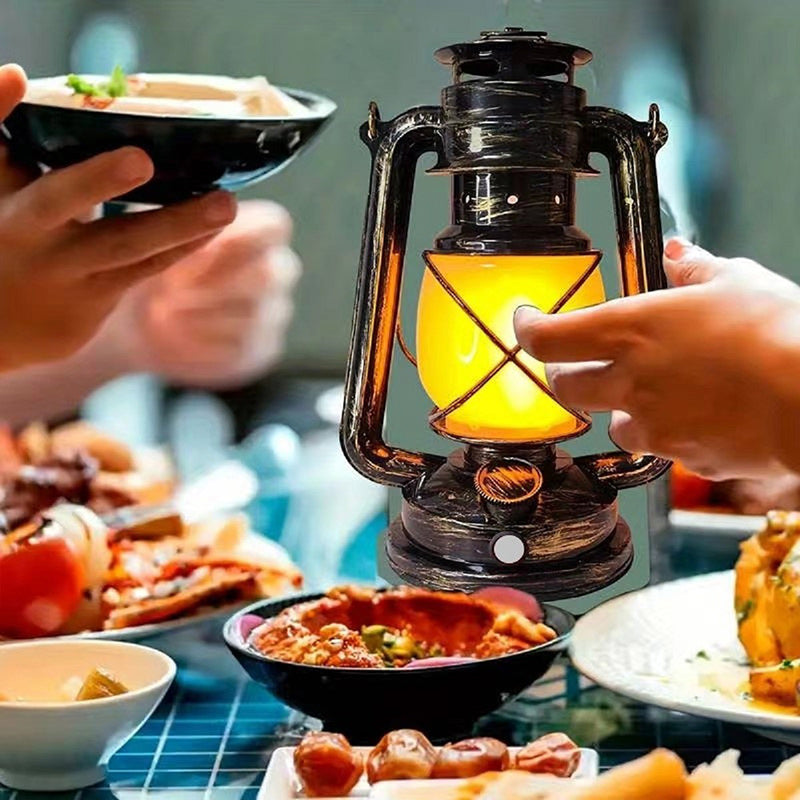 Traditionelle Vintage USB Pferd Lampe Laterne Runde ABS LED Tisch Lampe Für Wohnzimmer 