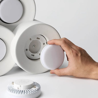Plafonnier LED moderne minimaliste cylindrique rond en fer et acrylique pour chambre à coucher 