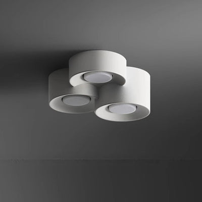 Plafonnier LED moderne minimaliste cylindrique rond en fer et acrylique pour chambre à coucher 