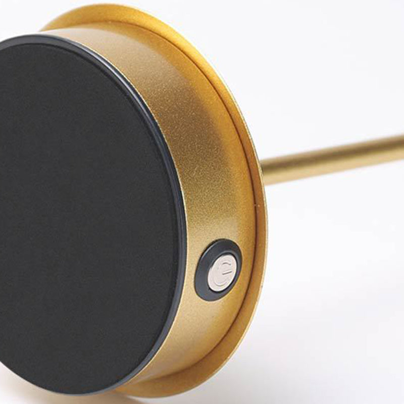 Modern Minimalist USB Pointed Round Metal LED Table Lamp For Bedroom