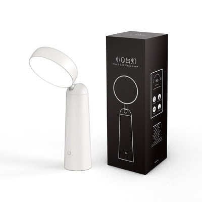 モダンミニマリストポータブルUSB拡大鏡形ラウンドシリンダーABS LEDテーブルランプ寝室用 