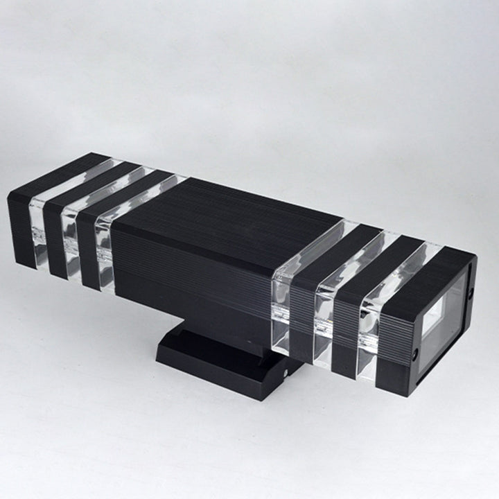 Lámpara de Aplique de Pared de 2 Luces Impermeable Rectangular Moderna Minimalista de PVC Acrílico Para Exteriores 