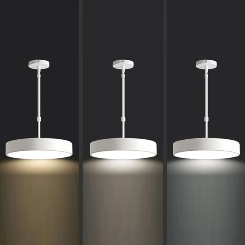 Lustre à suspension LED en acrylique et fer cylindrique rond réglable universel contemporain scandinave pour chambre 