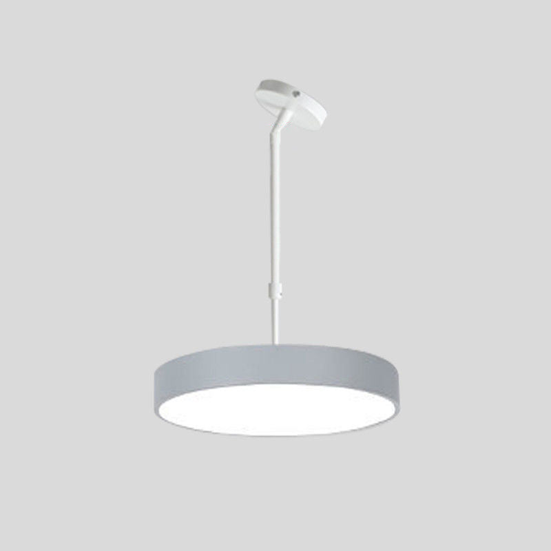 Lustre à suspension LED en acrylique et fer cylindrique rond réglable universel contemporain scandinave pour chambre 