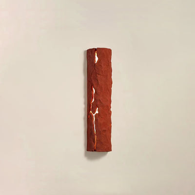 Applique murale LED en résine contemporaine en forme de cylindre de souche d'arbre pour chambre à coucher 