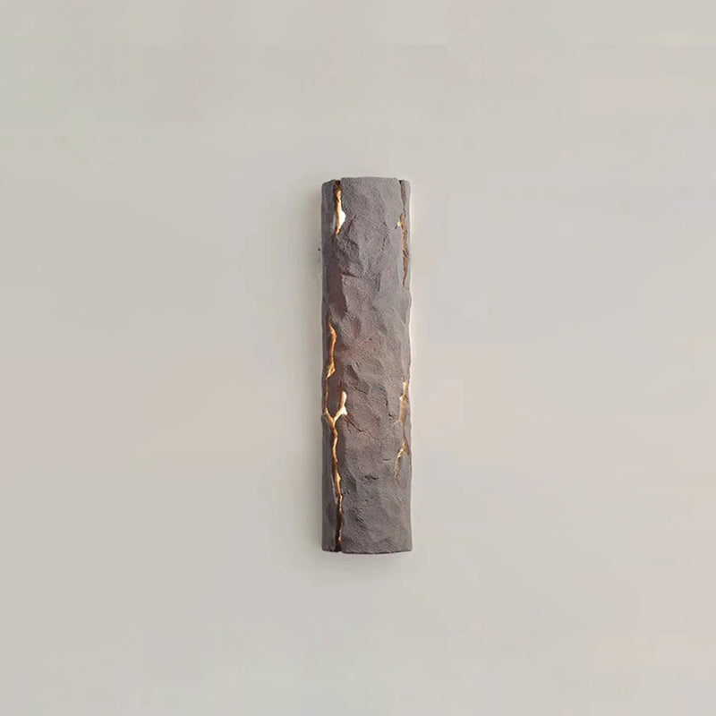 Contemporary Creative Tree Stump Cylinder Resin LED Wall Sconce Lamp For Bedroom