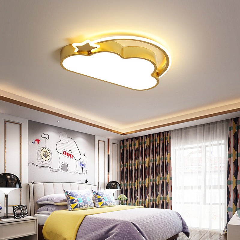 مصباح سقف LED أكريليك حديدي معاصر للأطفال بتصميم سحابي لغرفة النوم 