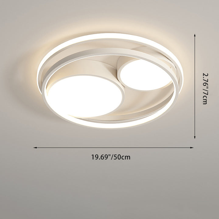 Plafonnier LED moderne minimaliste rond carré rectangle dôme en fer aluminium acrylique pour chambre à coucher 