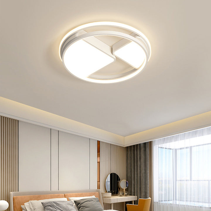 Plafonnier LED moderne minimaliste rond carré rectangle dôme en fer aluminium acrylique pour chambre à coucher 