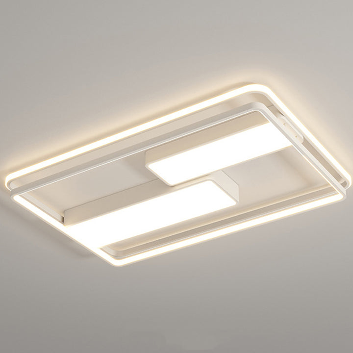 Plafonnier LED moderne minimaliste rond carré rectangle dôme en fer aluminium acrylique pour chambre à coucher 