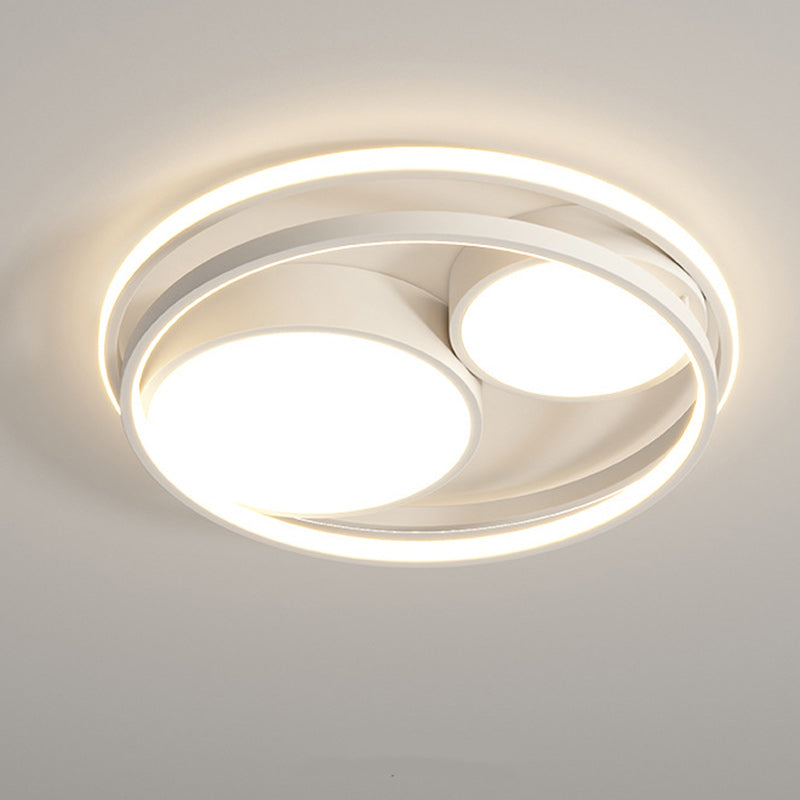 Plafonnier LED moderne minimaliste rond carré rectangle dôme en fer aluminium acrylique pour chambre à coucher 