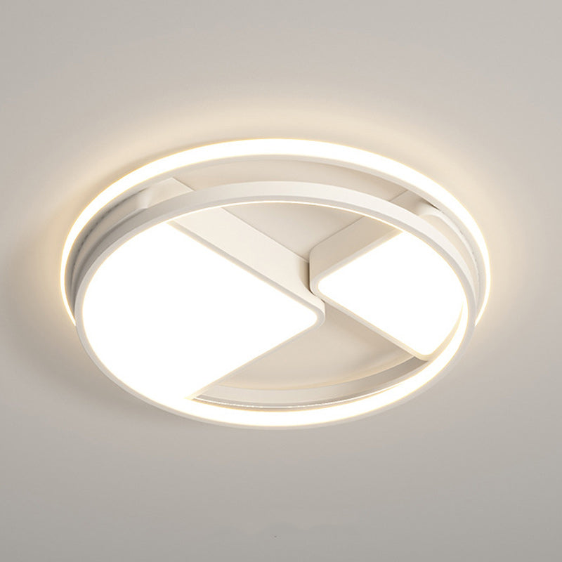 Plafonnier LED moderne minimaliste rond carré rectangle dôme en fer aluminium acrylique pour chambre à coucher 