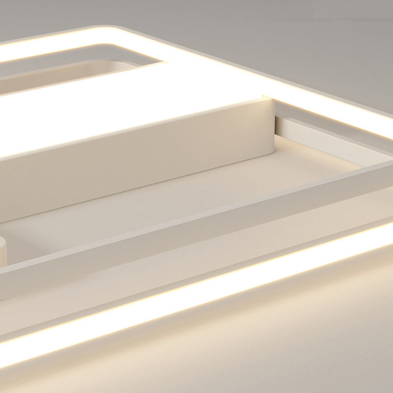 Plafonnier LED moderne minimaliste rond carré rectangle dôme en fer aluminium acrylique pour chambre à coucher 