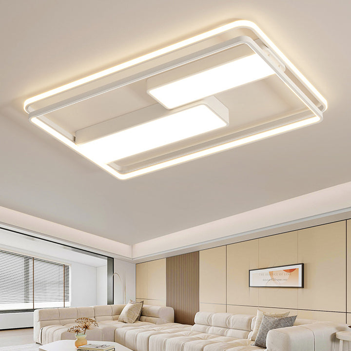 Plafonnier LED moderne minimaliste rond carré rectangle dôme en fer aluminium acrylique pour chambre à coucher 