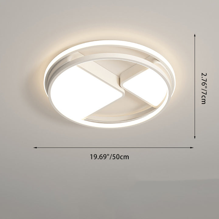 Plafonnier LED moderne minimaliste rond carré rectangle dôme en fer aluminium acrylique pour chambre à coucher 