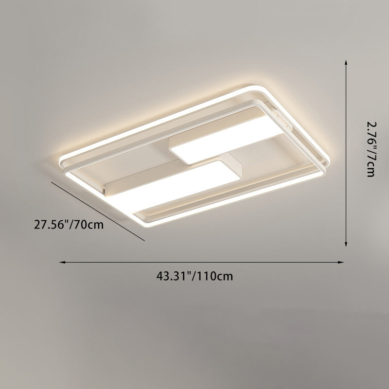 Plafonnier LED moderne minimaliste rond carré rectangle dôme en fer aluminium acrylique pour chambre à coucher 