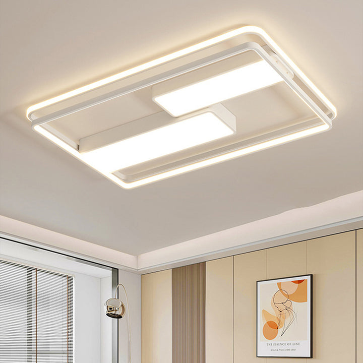 Plafonnier LED moderne minimaliste rond carré rectangle dôme en fer aluminium acrylique pour chambre à coucher 