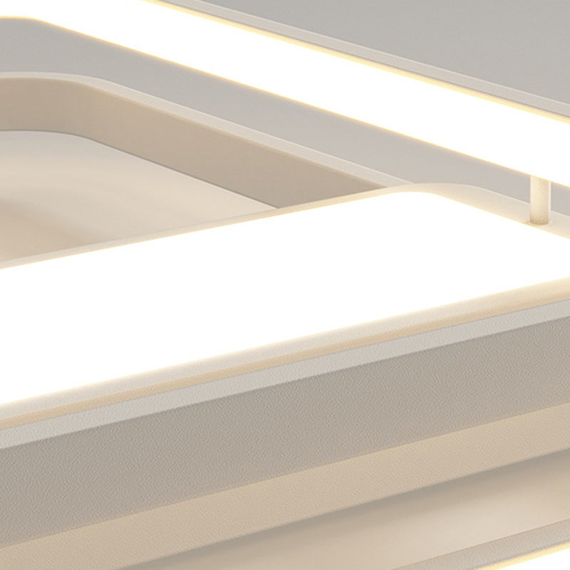 Plafonnier LED moderne minimaliste rond carré rectangle dôme en fer aluminium acrylique pour chambre à coucher 