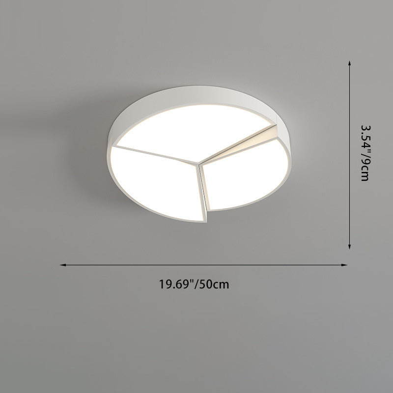 Luz de techo empotrada LED de combinación de bloque redondo cuadrado rectangular minimalista moderno de hierro y acrílico para dormitorio 