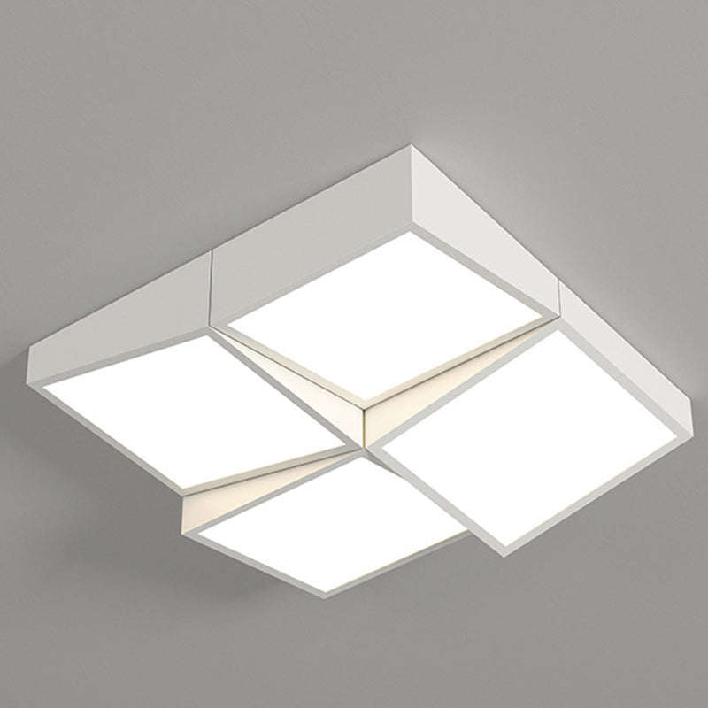 Luz de techo empotrada LED de combinación de bloque redondo cuadrado rectangular minimalista moderno de hierro y acrílico para dormitorio 