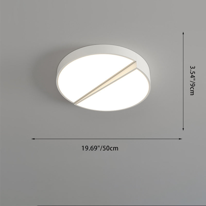 Luz de techo empotrada LED de combinación de bloque redondo cuadrado rectangular minimalista moderno de hierro y acrílico para dormitorio 