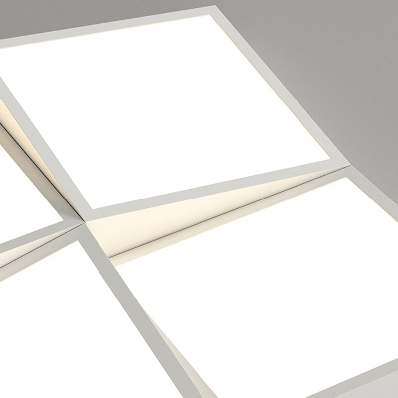 Luz de techo empotrada LED de combinación de bloque redondo cuadrado rectangular minimalista moderno de hierro y acrílico para dormitorio 