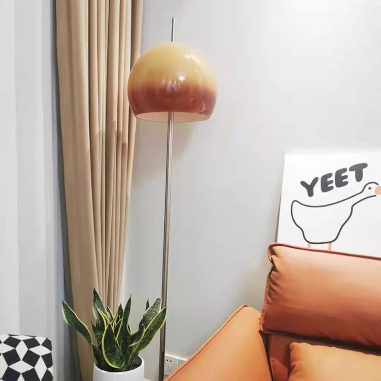 Moderne Mid-Century Pilz Runde Eisen Glas 2-Licht Stehlampe für Wohnzimmer 