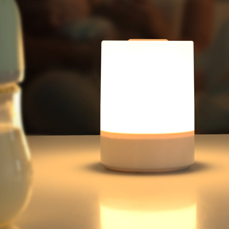 مصباح طاولة LED أسطواني USB حديث بسيط من ABS لغرفة النوم 