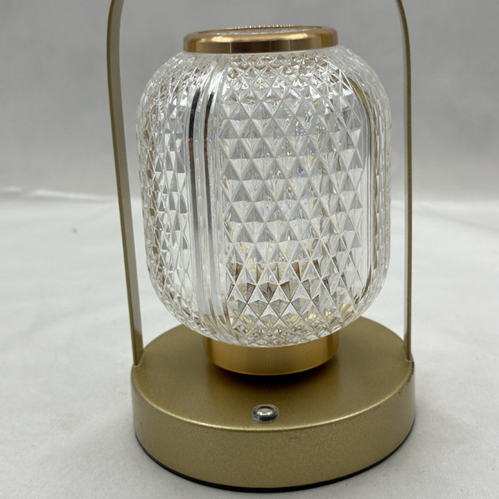 Lampe de table LED en fer acrylique cylindrique minimaliste moderne pour chambre à coucher 