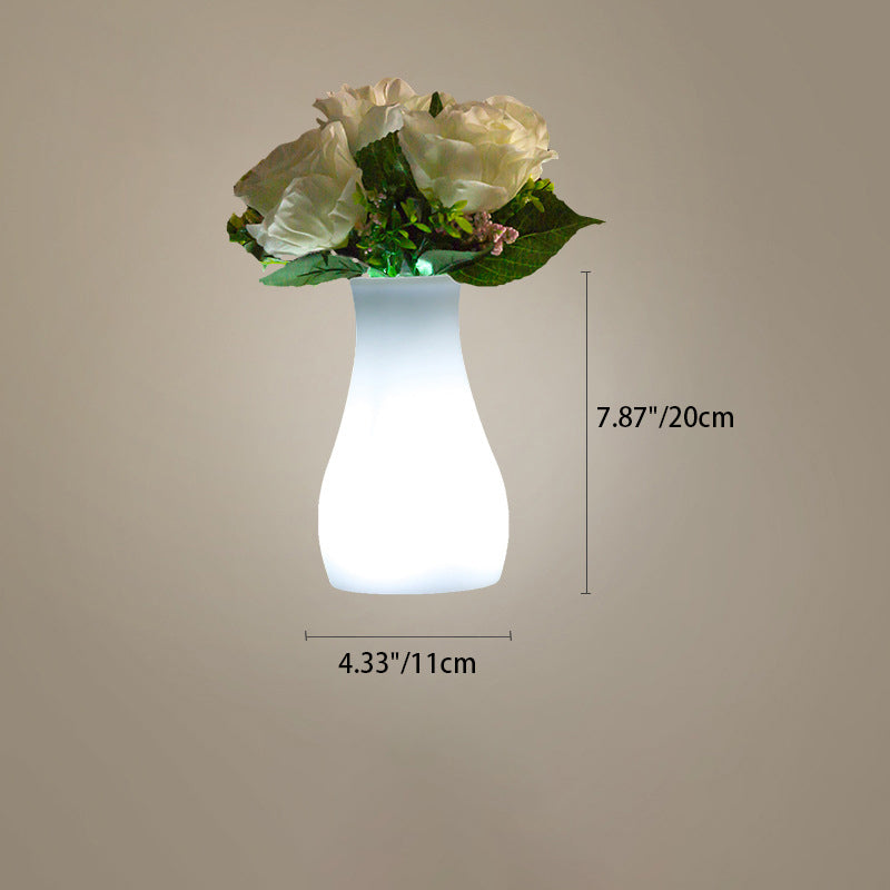 Lámpara de mesa LED de plástico PE cuadrada, cilíndrica, redonda, USB minimalista moderna para comedor 