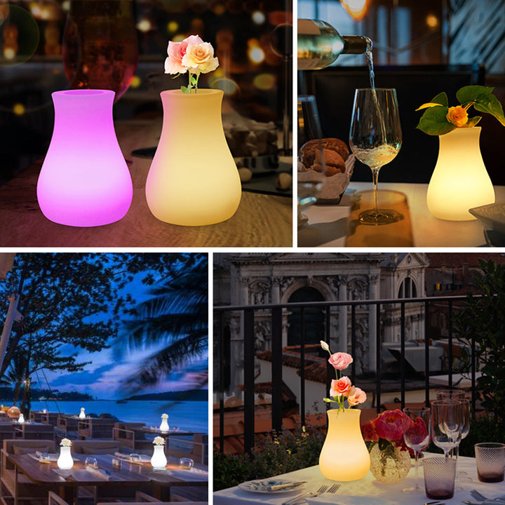 Lámpara de mesa LED de plástico PE cuadrada, cilíndrica, redonda, USB minimalista moderna para comedor 