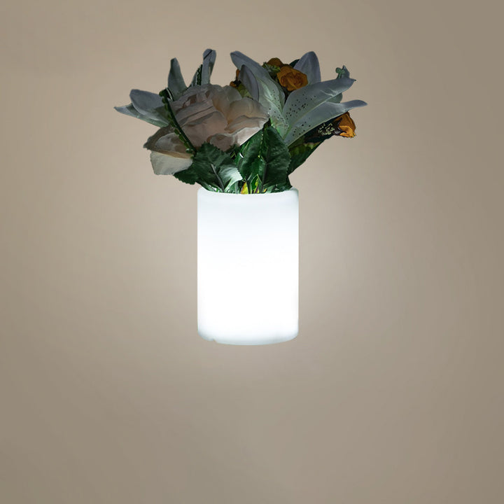 Lámpara de mesa LED de plástico PE cuadrada, cilíndrica, redonda, USB minimalista moderna para comedor 