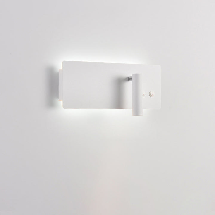 Modern Minimalist Rectangular Cylinder Spotlight Iron Aluminum LED Wall Sconce Lamp For Bedroom