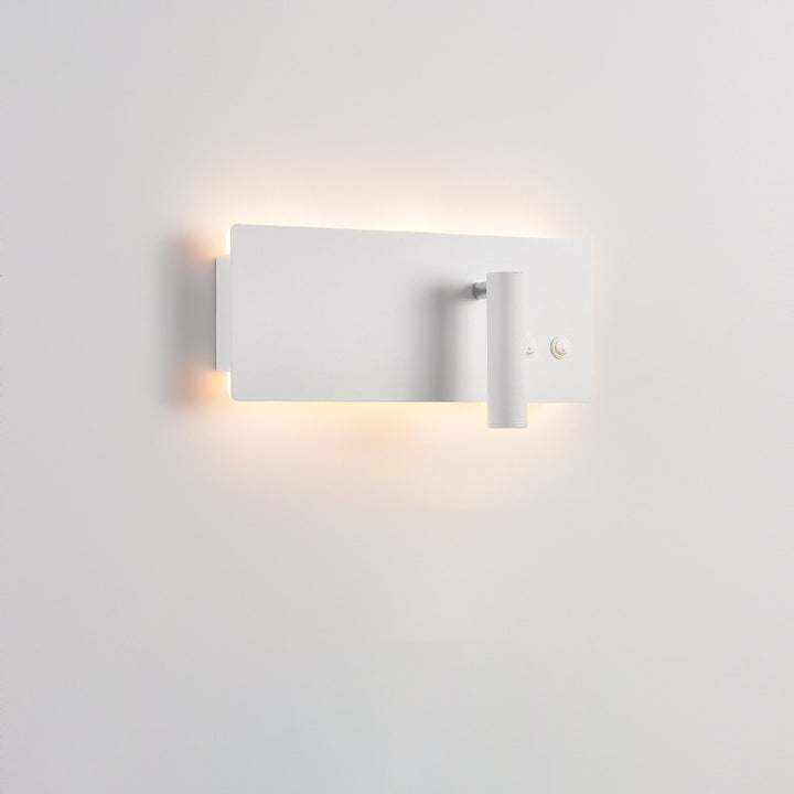 Modern Minimalist Rectangular Cylinder Spotlight Iron Aluminum LED Wall Sconce Lamp For Bedroom