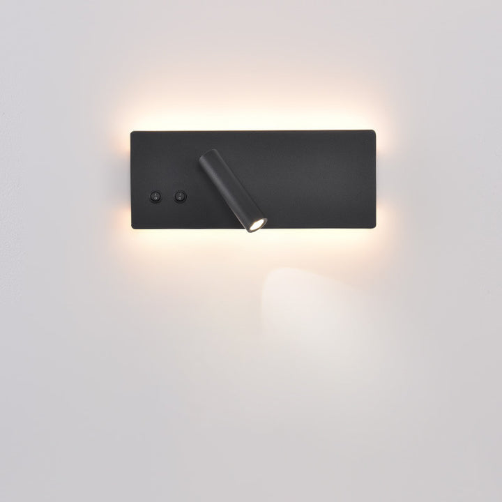 Modern Minimalist Rectangular Cylinder Spotlight Iron Aluminum LED Wall Sconce Lamp For Bedroom