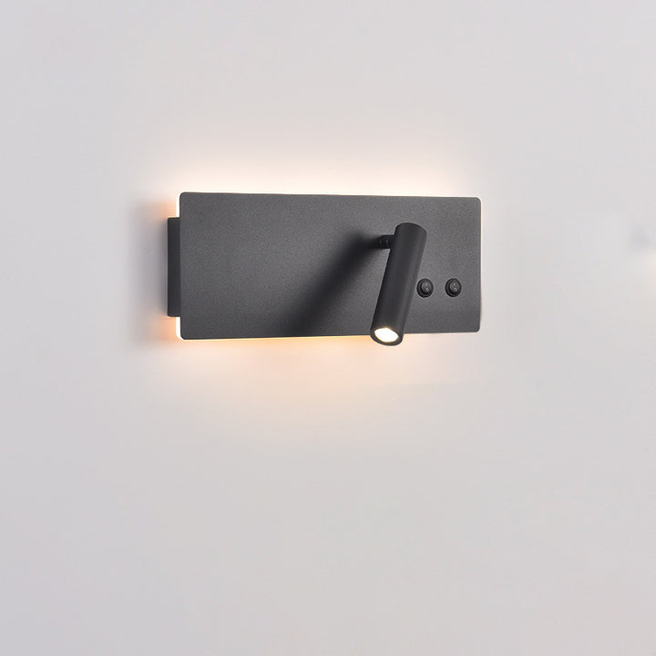 Modern Minimalist Rectangular Cylinder Spotlight Iron Aluminum LED Wall Sconce Lamp For Bedroom