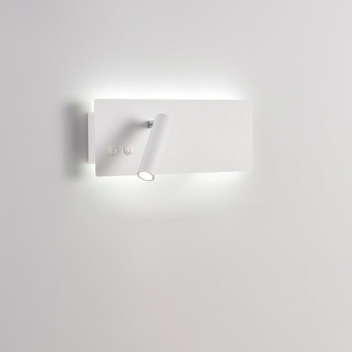 Modern Minimalist Rectangular Cylinder Spotlight Iron Aluminum LED Wall Sconce Lamp For Bedroom
