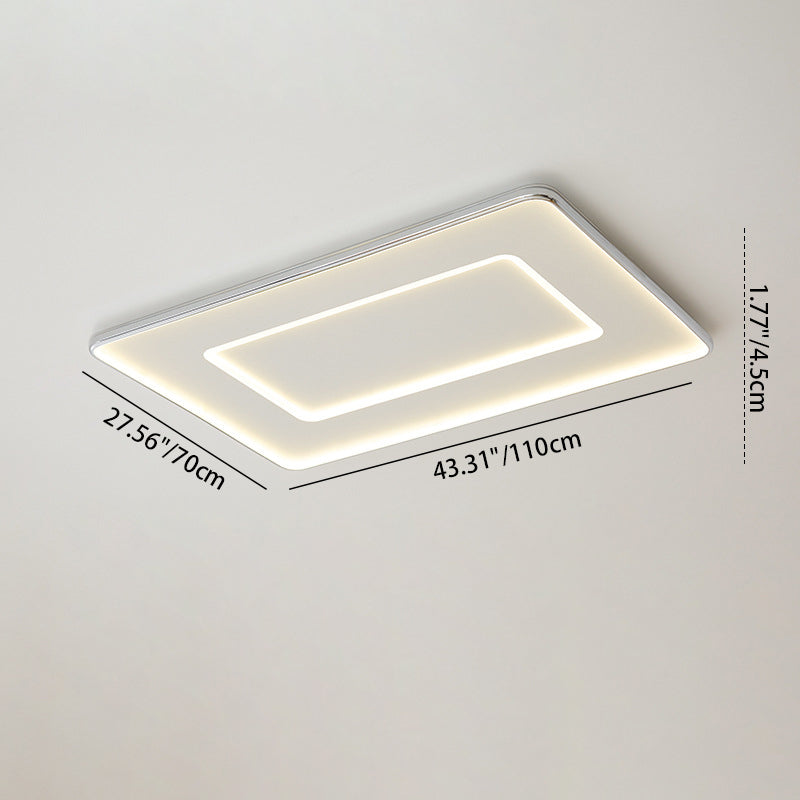 Luz de techo empotrada LED moderna minimalista cuadrada de hierro aluminio acrílico para dormitorio 